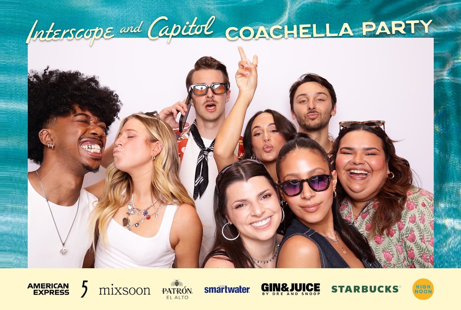 Studio photo booth with 4x6 prints at Interscope Coachella House Party 2025