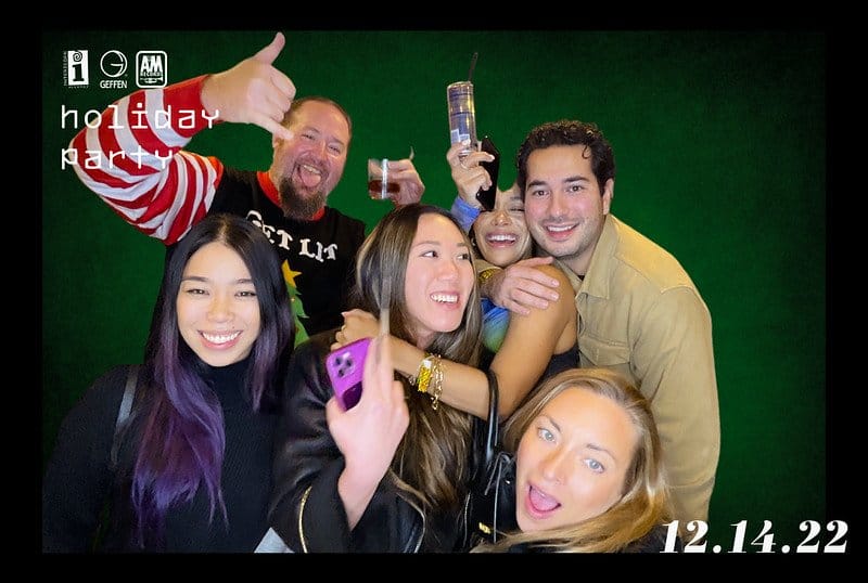 interscope records holiday party photo booth rental the proper hotel santa monica